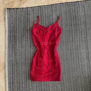 Red cocktail dress